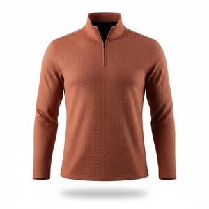 New Apt 9 Pullover 1/4 Zip Long Sleeve Shirt Premier Flex Rust Men’s XXL.